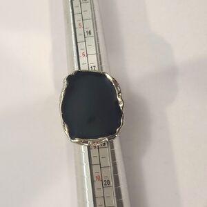 Black & Silver Fashion Ring 7.5